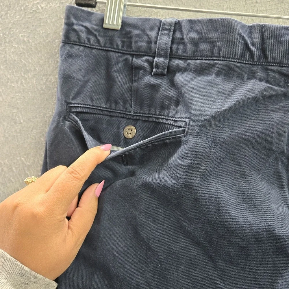 Polo Ralph Lauren Men Pants 36/34 Blue Chino Twill Pleated‎ Classic 30.5